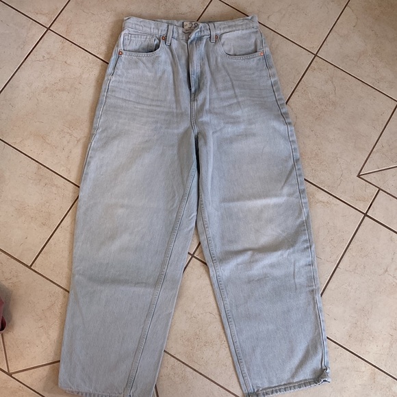 Free People We the Free Dad Jean Frank Icy Blue 28 - Picture 2 of 4